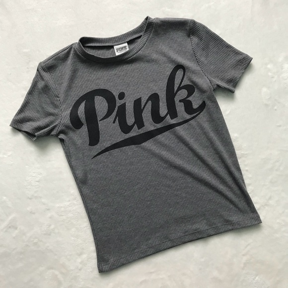 PINK Victoria's Secret Tops - NWOT PINK Gray Tee